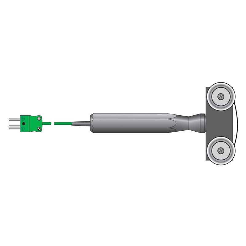 ETI Givare, termoelement typ K, valsgivare med hjul - Rostfria hjul 50 x 45mm