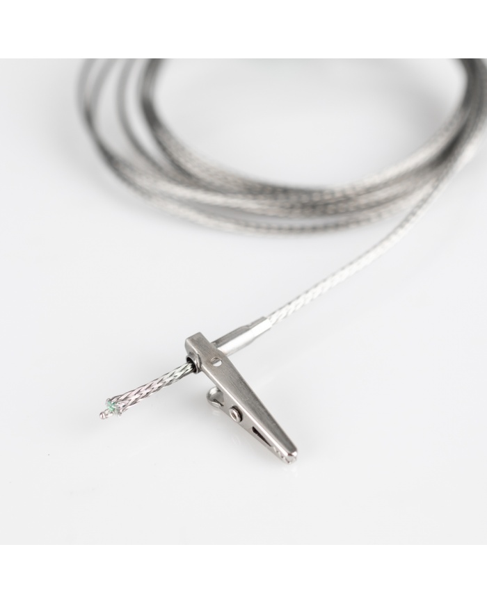 ETI Givare, termoelement typ K, för lufttemperatur i ugnar, krokodilklämma med 2 meter flätad kabel i rostfritt stål