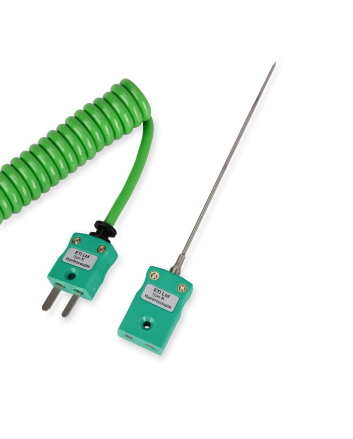 ETI Givare, termoelement typ K, tunn, snabb nålgivare för instick med kabel, perfekt för kött, Ø1 spets x 90mm