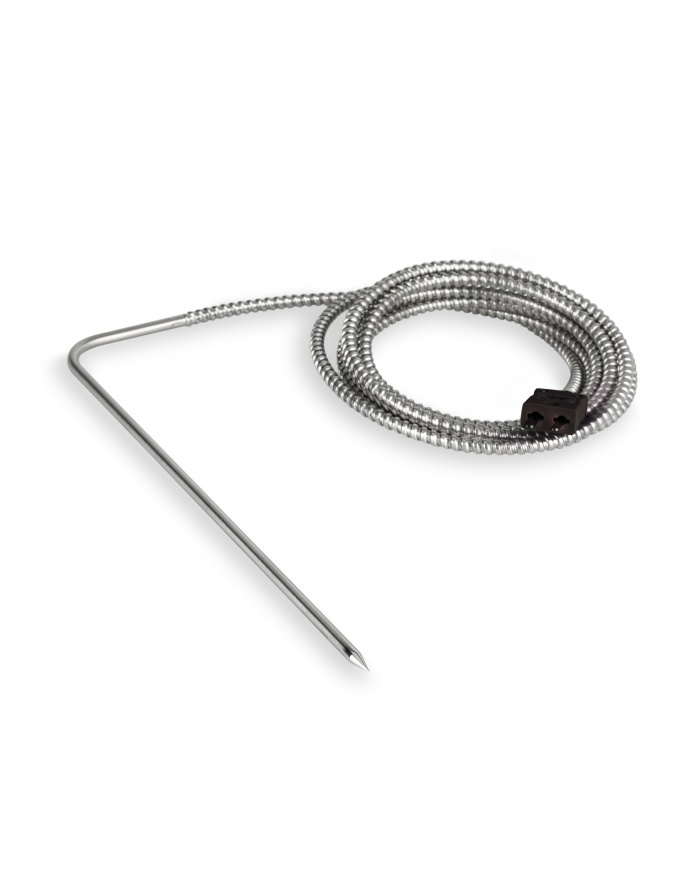 ETI Givare, termoelement typ T, insticksgivare med nål för ugn, 4 x 225mm med 2 meter armerad kabel i rostfritt stål