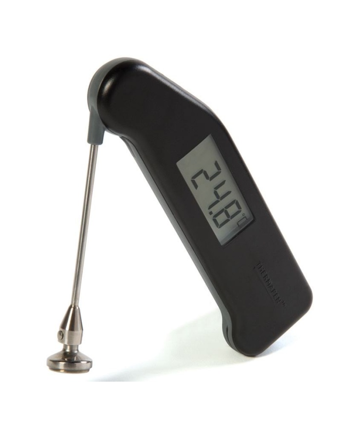 ETI Pro-Surface Thermapen – Svart. Lämplig för mätning på stekbord, etc. Utfällbar ytgivare. -49.9 till 299.9°C