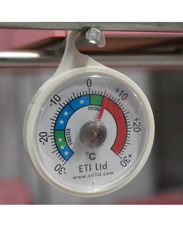 ETI Traditionell analog kyl- & frystermometer med Ø52mm rund visartavla