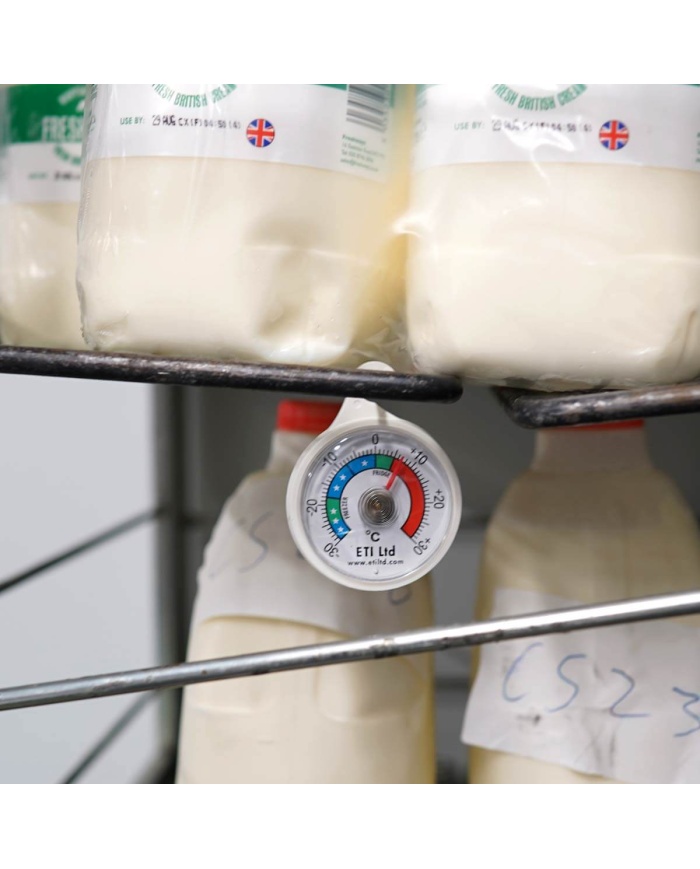 ETI Traditionell analog kyl- & frystermometer med Ø52mm rund visartavla. 20-pack