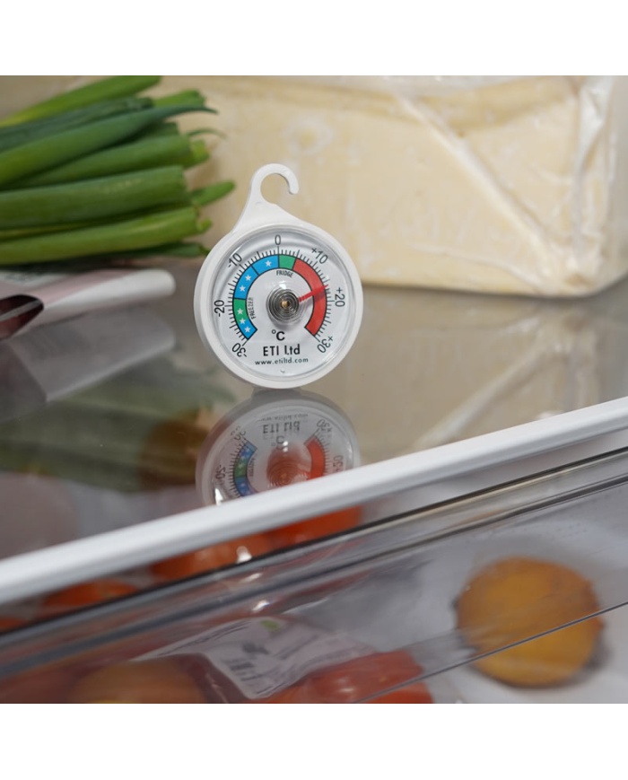 ETI Traditionell analog kyl- & frystermometer med Ø52mm rund visartavla. 20-pack