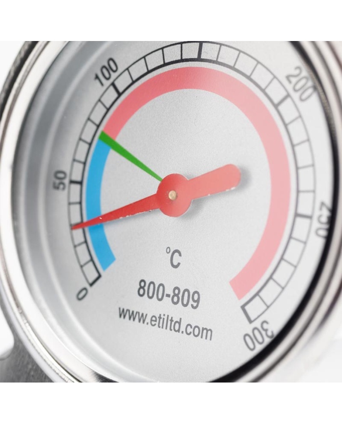 ETI Traditionell analog ugnstermometer för placering i ugn. Rostfri. Ø55mm visartavla. Upp till 300°C