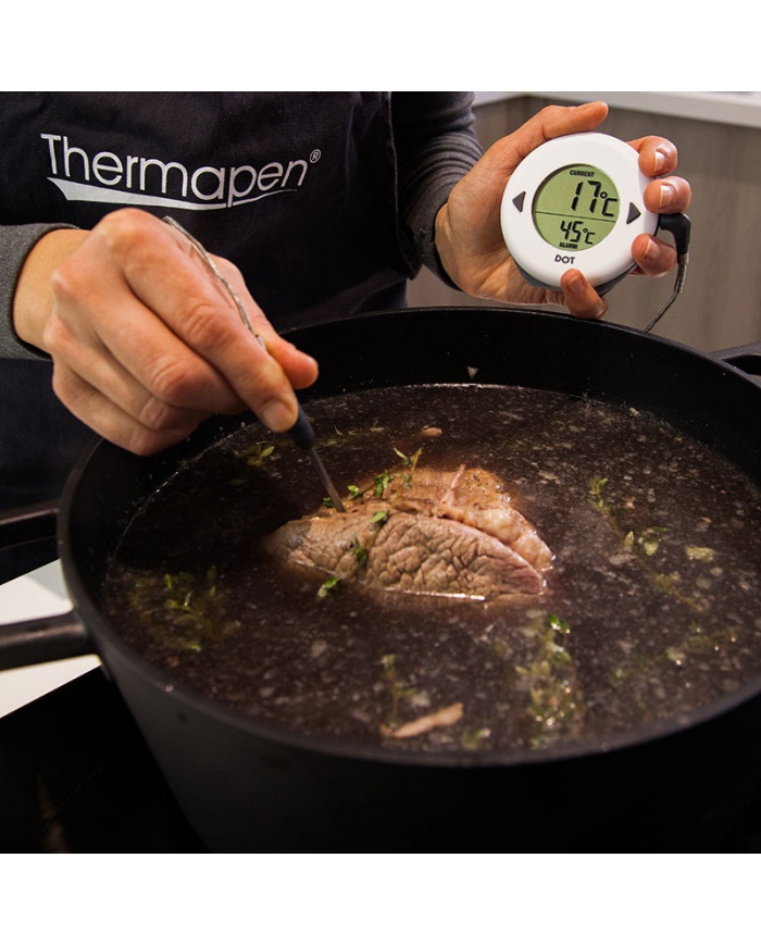 ETI DOT Digital ugnstermometer med armerad kabel 1,2m och insticksnål 114mm