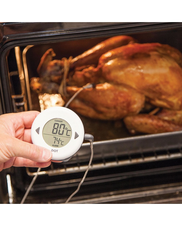 ETI DOT Digital ugnstermometer med armerad kabel 1,2m och insticksnål 114mm