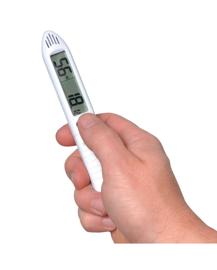 ETI Therma-Hygrometer, i fickformat. Mäter temperatur och %RH med inbyggd givare. Perfekt för odlare