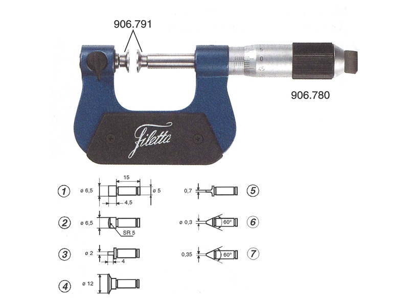 Analog universalmikrometer utan mätinsatser