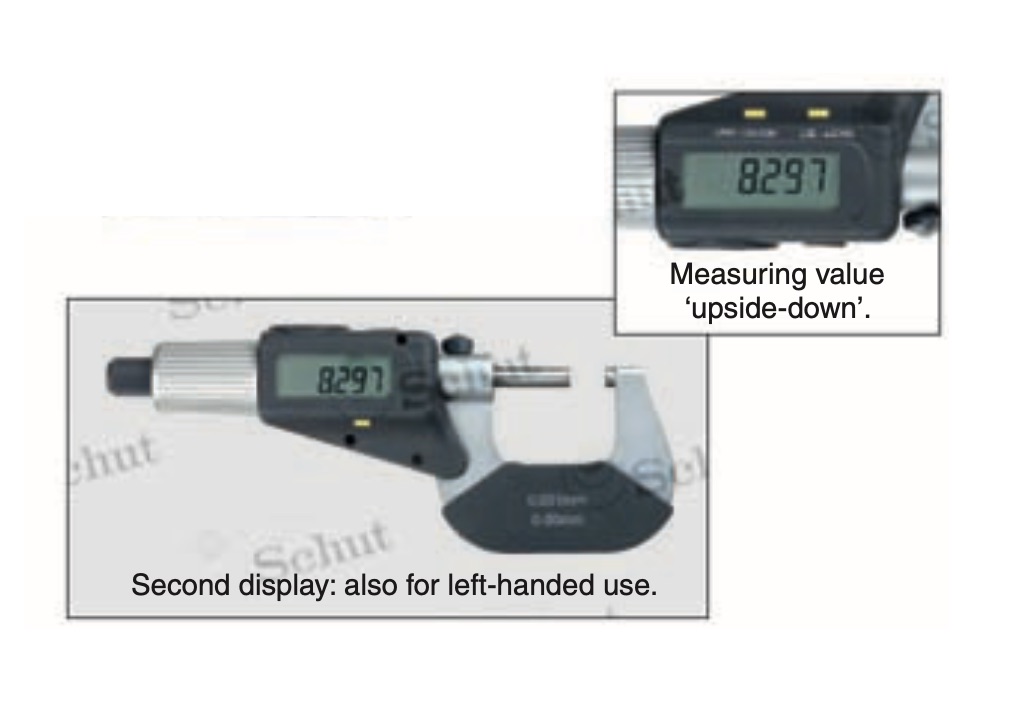 Digital mikrometer med dubbeldisplay