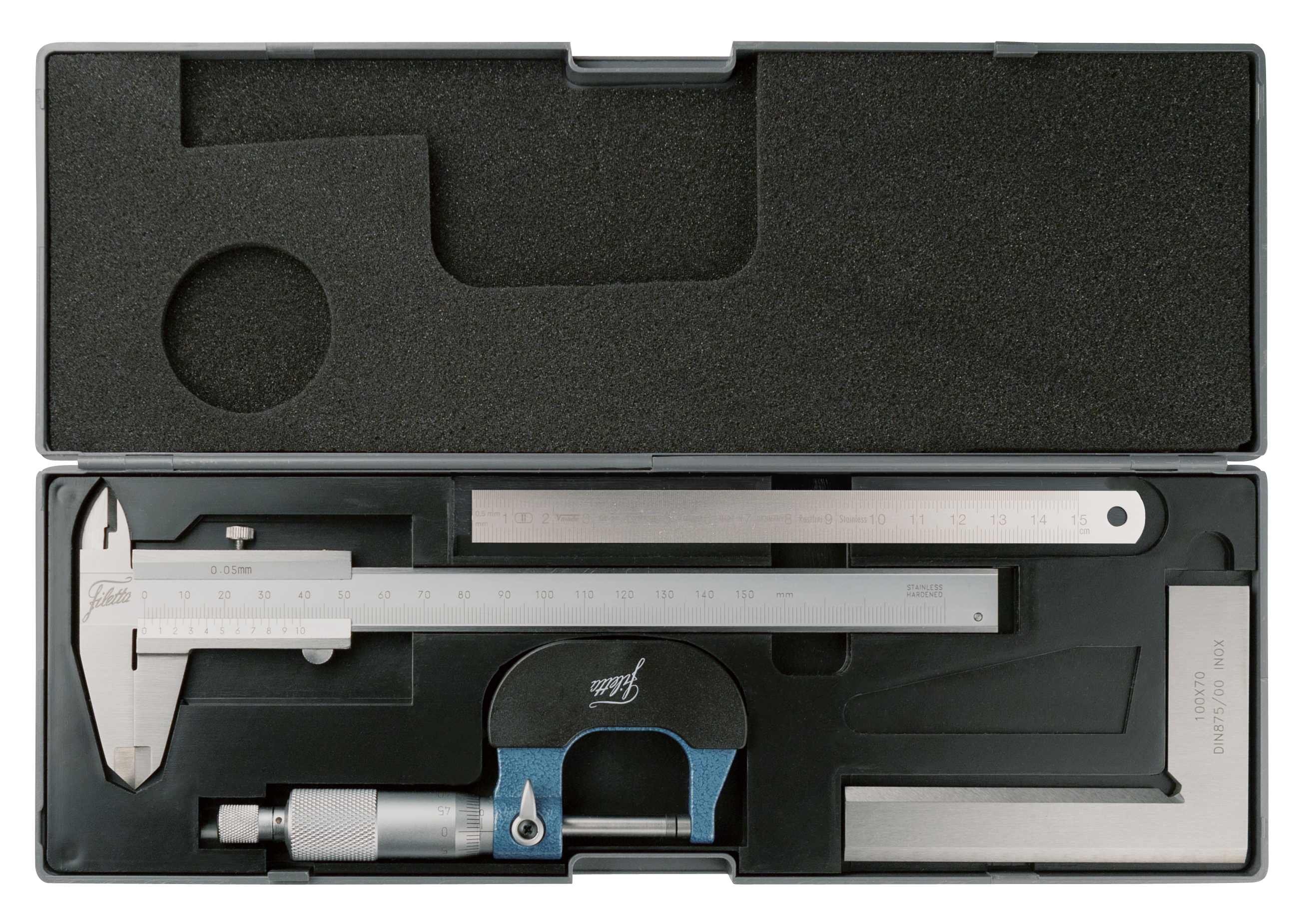 Mätinstrumentset med skjutmått och mikrometer